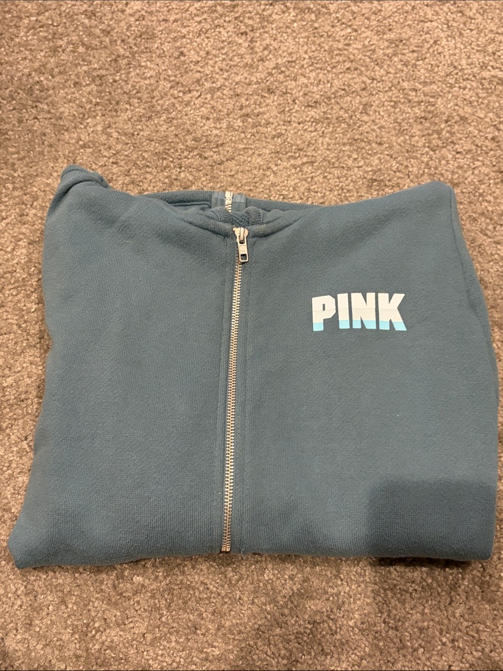 PINK Victoria's Secret Full-Zip Hooded Jacket with Sleeve Logo